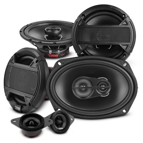DS18 VS-TACOMAFAC - DS18 2005-2021 Toyota Tacoma Double and Access Cab Front and Back Doors Speakers Good Upgrade/Replacement Package