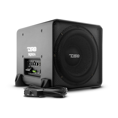 DS18 SQ82A - Dual 8" Loaded Amplified High End Aluminum Subwoofer Enclosure 300 Watts Rms