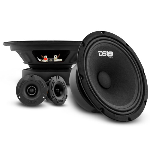 DS18 PRO-GM8.4PK - DS18 PRO-GM8.4PK Loudspeaker and Tweeter Package Including a Pair of PRO-GM8.4 + a Pair of PRO-TW1X/BK