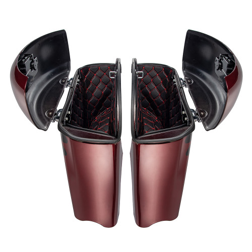 Advanblack Saddlebag Liner Custom Stitching Liner Kit Fit for 2015-2020 Indian Saddlebag Bottom
