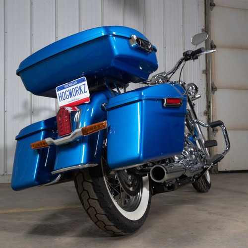 Color Matched Standard Saddlebag Conversion Kit w/ Black Hardware for Harley® Softail '84-'17