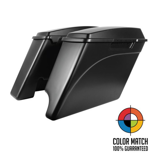 Color Matched 2-Into-1 Extended 4" Stretched Saddlebags for Harley® Touring '94-'13