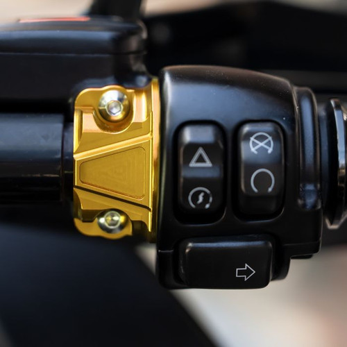 Custom Color Billet Brake & Clutch Perch Clamps for Harley® Softail / Dyna / Sportster