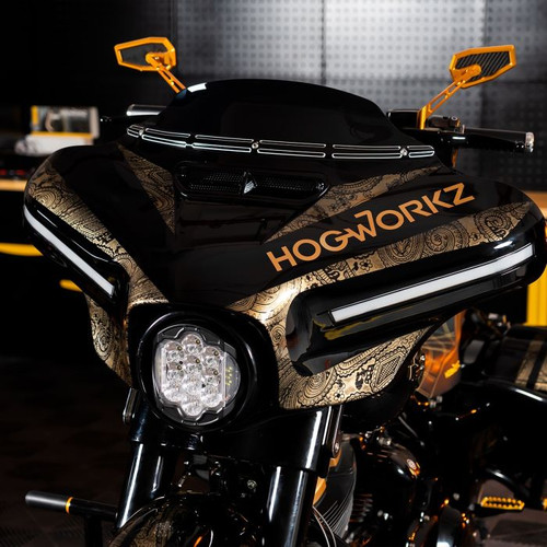 Custom Color HOGWORKZ® Flowz™ 5" Windshield for Harley® Touring '14-'23