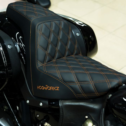 Rise Up Seat for Harley® Low Rider FXLR/FXLRS/FXLRST & Sport Glide FLSB '18-'26  (Various Stitching Colors)