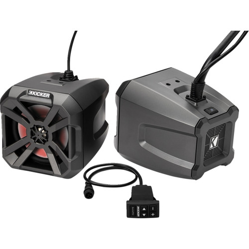 Kicker #48BTCAN65 - 6-1/2" Speakers - Bluetooth/Amplified - Cage Mount