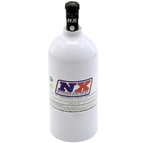 Nitrous Express 11025 Nitrous Express 2.5lb Bottle w/Motorcycle Valve (4.38 Dia x 12.37 Tall)