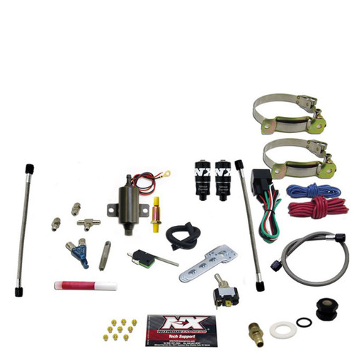 Nitrous Express 60022-00P Nitrous Express 2 Cyl Piranha Nitrous Kit (V-Twins w/Single Carb) w/o Bottle