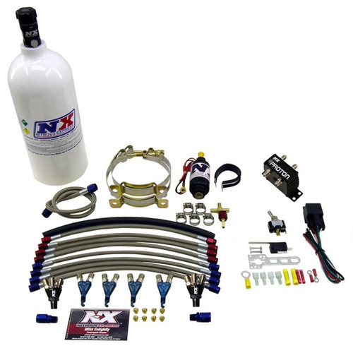 Nitrous Express 61028-1.0P Nitrous Express 4 Cyl Proton Nitrous Kit w/1.0lb Bottle