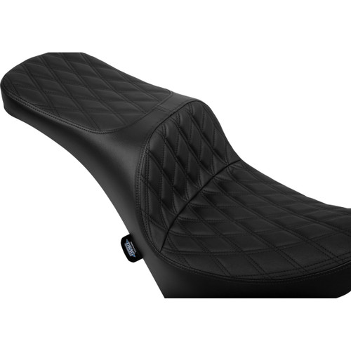 Drag Specialties Seats - Freedom Seat - Vinyl - Double Diamond Black Stitch - FL/FX '18-'25
