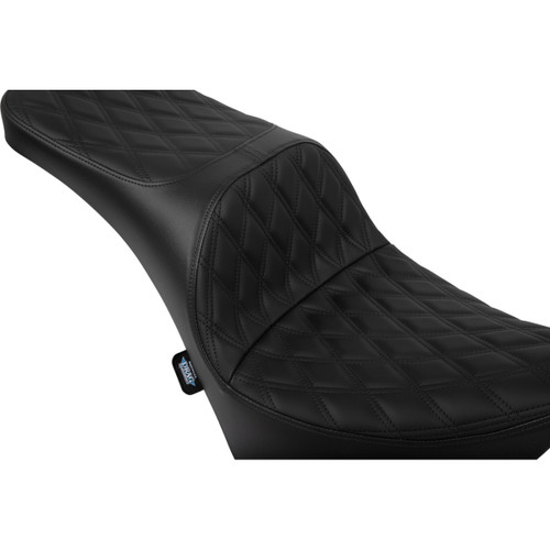 Drag Specialties Seats - Freedom Seat - Solar Leather - Double Diamond Black Stitch - FL/FX '18-'25