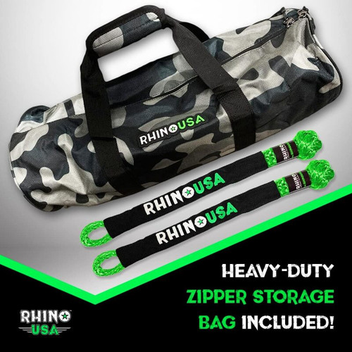Rhino USA RG-KRKIT78X30-GRN Rhino USA 7/8In X 30Ft Kinetic Rope Recovery Kit W/Soft Shackles (Green)