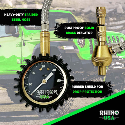 Rhino USA DEFLATOR-GAUGE Rhino USA 60Psi Tire Deflator Gauge