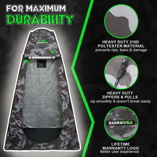 Rhino USA CA-PT2X6-CAMO Rhino USA Popup Privacy Tent - Camo