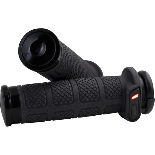 Koso North America #AX2080L1-B - Titan II Heated Grips - TBW - Black