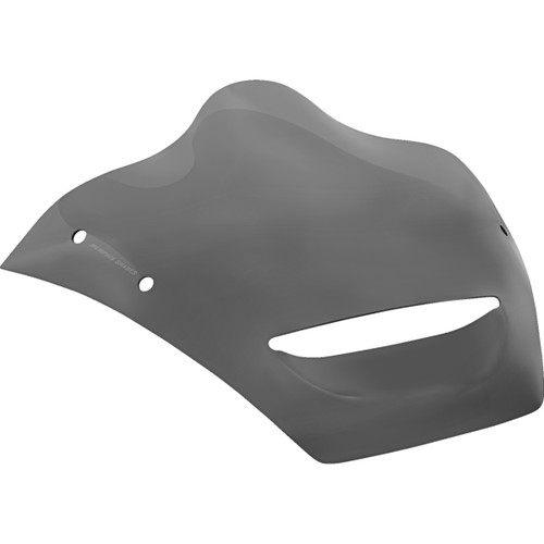 Memphis Shades #MBR102610 - Vented Windshield - BRL Race Bubble - Vented - 4" - Dark Black Smoke - FLTRX