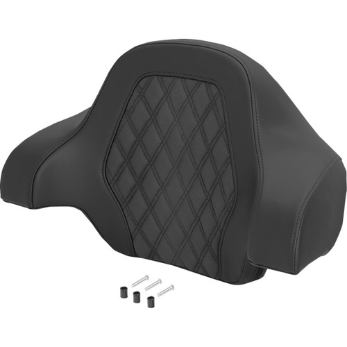 Saddlemen #071018400 - Deluxe Tour Pack Sissy Bar Pad - Lattice Stitch - Black