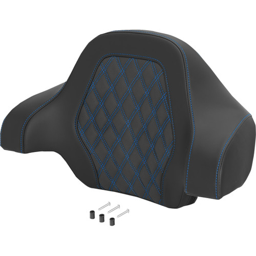 Saddlemen #071018401 - Deluxe Tour Pack Sissy Bar Pad - Lattice Stitch - Blue