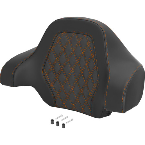 Saddlemen #071018403 - Deluxe Tour Pack Sissy Bar Pad - Lattice Stitch - Orange