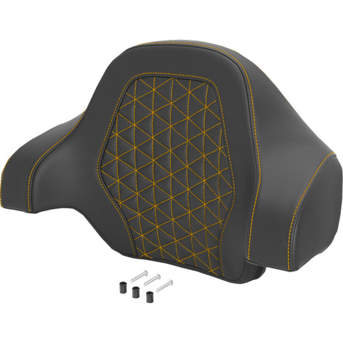 Saddlemen #071021107 - Deluxe Tour Pack Sissy Bar Pad - Tri Gripper - Gold