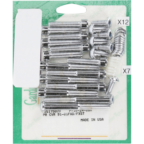 Gardner-westcott #P-10-24-08N - Primary Cover Bolt Kit - '91-'99 Harley-Davidson