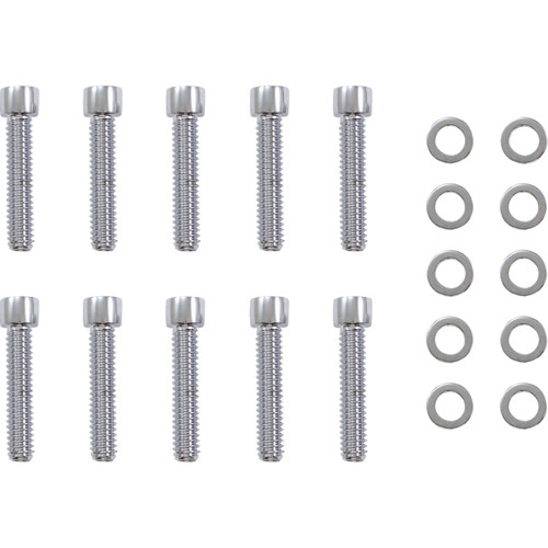 Gardner-westcott #P-10-18-06 - Bolt Kit - Cam Cover - Socket-Head - Chrome - Twin Cam