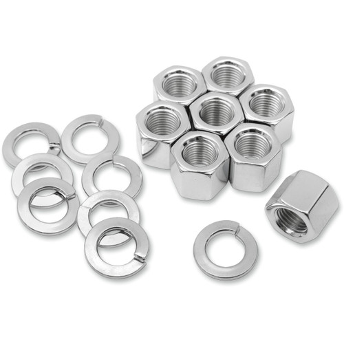 Colony #8104-16 - Hardware Kit - Cylinder Base Nuts - Chrome - '36-'77 Harley-Davidson