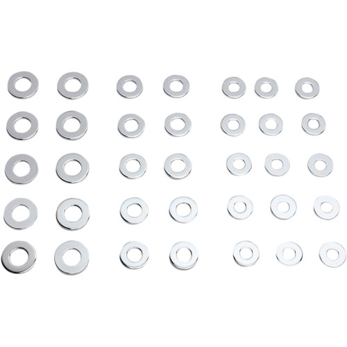 Drag Specialties - Washers - S.A.E - Chrome - Kit