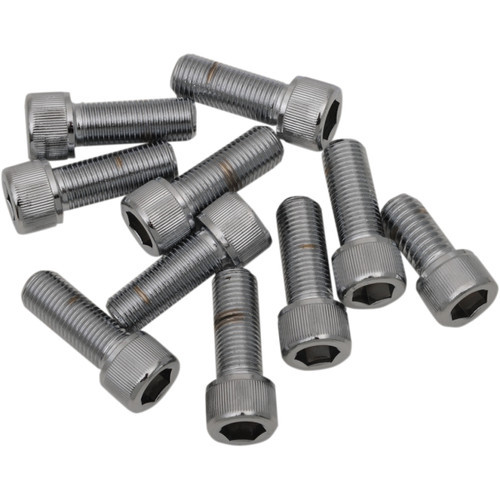 Drag Specialties - Bolts - Socket-Head/Replacement - Knurled/Fine Thread - 3/8"-24 x 1-1/4" - 10 Pack