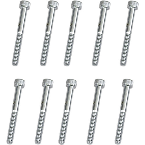 Drag Specialties - Bolts - Socket-Head - Replacement - Knurled/Coarse Thread - #10-24 x 1-3/4" - 10 Pack
