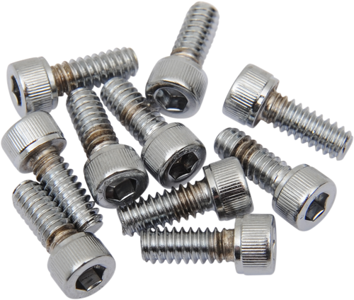 Drag Specialties Bolts - Socket-Head - Replacement - Knurled/Coarse Thread - #10-24 x 1/2" - 10 Pack