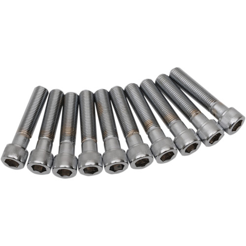 Drag Specialties - Bolts - Socket-Head/Replacement - Knurled/Fine Thread - 3/8"-24 x 2" - 10 Pack