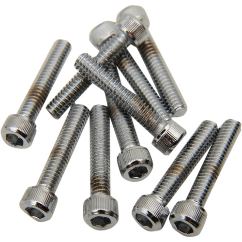 Drag Specialties - Bolts - Socket-Head - Replacement - Knurled/Coarse Thread - #8-32 x 7/8" - 10 Pack