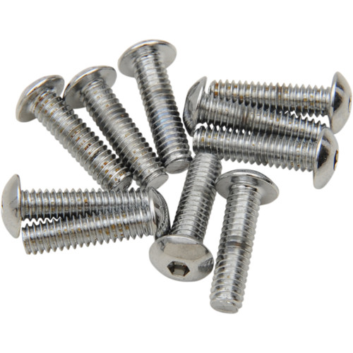 Drag Specialties - Bolts - Button Head/Replacement - #8-32 x 5/8" - 10 Pack