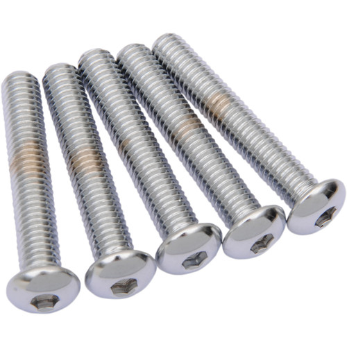 Drag Specialties - Bolts - Button Head/Replacement - 3/8"-16 x 2-1/2" - 5 Pack