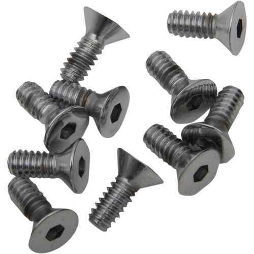 Drag Specialties - Bolts - Flat-Head - Chrome - 10-24 x 3/4"