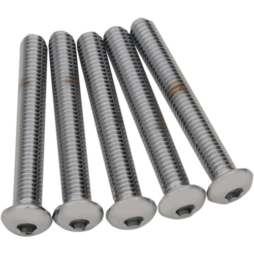 Drag Specialties - Bolts - Button Head/Replacement - 3/8"-16 x 2-3/4" - 5 Pack