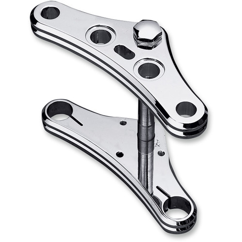 Accutronix #TWG41-EC - Triple Tree - 41 mm - Chrome - Raked 0° - Elite Radius Groove