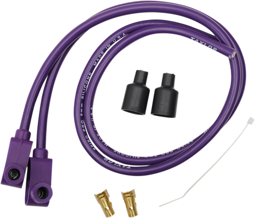 Universal Spark Plug Wire Kit - 90 degree - Purple