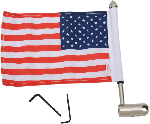 Luggage Rack Flag Mount - 1/2" Round - With 10" X 15" Flag