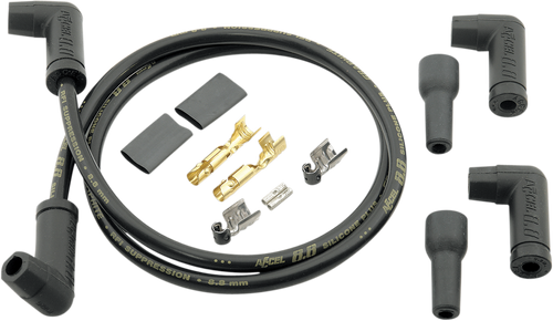 8.8 mm Universal Spark Plug Wires (2) - Black