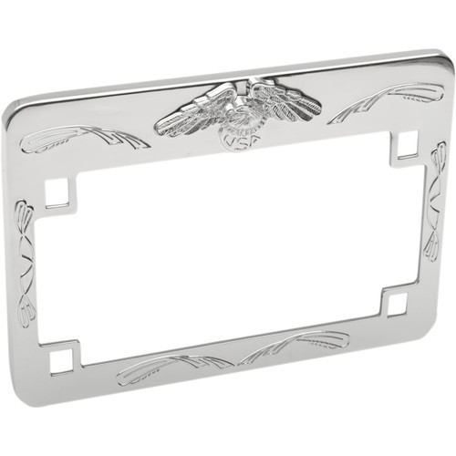 Emgo #86-42630 - Eagle License Plate Frame - Chrome