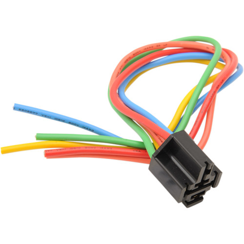 Drag Specialties - Relay Socket Assembly - Colored Wires