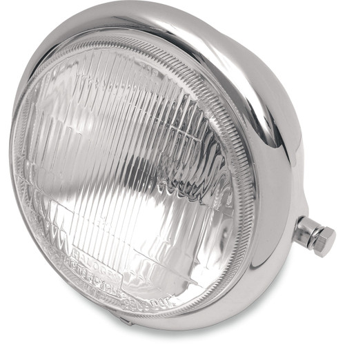 Drag Specialties - Side Mount H4 Headlight - 5-3/4" - Chrome