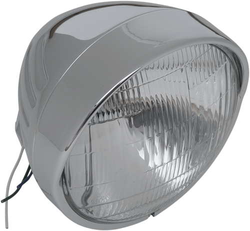 Headlight with Visor 6-1/2" - Grooved