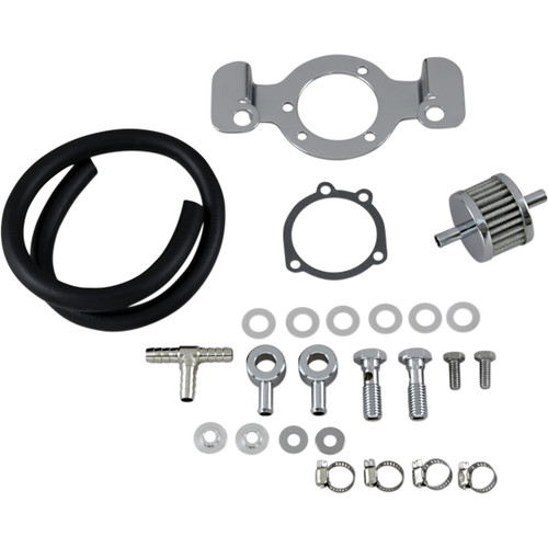 Drag Specialties - Crankcase Breather with Support Bracket Kit - Sportster