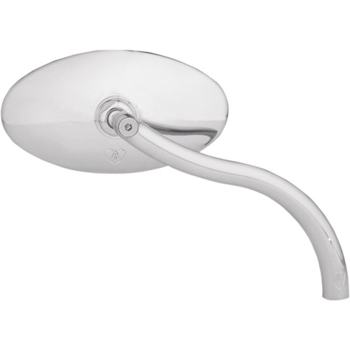 Arlen Ness #13-046 - Mirror - Softbend - Side View - Smooth - Cat Eye - Chrome - Left/Right