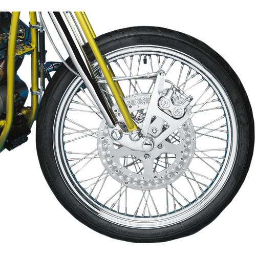 Performance Machine (PM) #1217-0017-CH - Single Disc Caliper - Front - Chrome - Springer 88-99