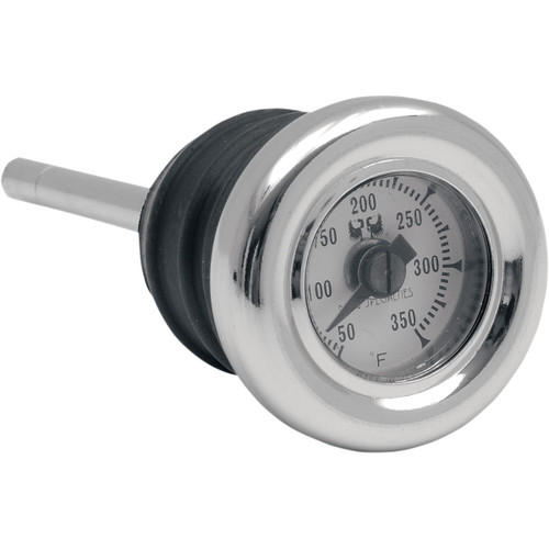 Drag Specialties - Oil Plug - With Temperature Gauge - 2.75"