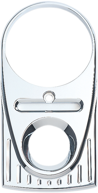 Tear Drop Upper Dash Cover - Ball-Milled - Chrome
